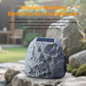 ST05 Set di 2 altoparlanti Rock a colori commutabili a denti blu resistenti alle intemperie ricarica solare assistita per lo <span class=keywords><strong>spazio</strong></span> abitativo del Patio del cortile - Product Image 4