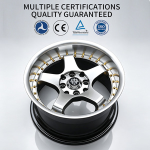 ล้อแม็กซ์ FLowtone แบบกำหนดเอง 4x100/114.3 ล้ออัลลอยด์ขอบลึก 2 ชิ้น 5 ก้าน ล้ออะลูมิเนียมอัลลอยด์สำหรับรถแข่ง พร้อมหมุดยึดสีทอง - Product Image 4