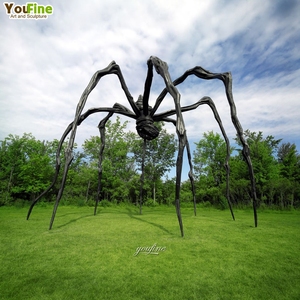 Youfine silica Sol công nghệ đúc kích thước tùy chỉnh màu đen lớn đồng đồng SPIDER Tượng điêu khắc cho quảng trường hoặc vườn - Product Image 6