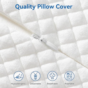 Ergonomic Wave <strong>Pillow</strong> with Dual Height Options Breathable Memory <strong>Foam</strong> Customizable for All Sleepers - Product Image 3