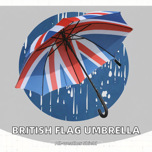 Paraguas Moderno de Calidad con Diseño de la Bandera Británica Union <span class=keywords><strong>Jack</strong></span>, Semi-Automático, Apertura Recta, Mango de Goma, Lotus 105cm - Product Image 2