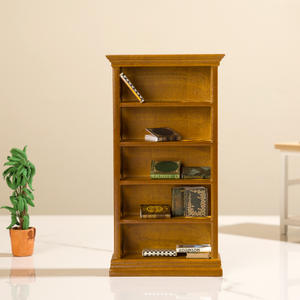 1:12 bricolage bois jouet noël elfe maison de poupée meubles OB11 étude salon ornements bibliothèque armoire de rangement fleur étagère - Product Image 2