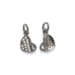 A granel negro/platino/Rosa chapado en oro CZ Micro Pave encanto colgante <span class=keywords><strong>de</strong></span> joyería amor corazón colgantes y <span class=keywords><strong>amuletos</strong></span> para la fabricación <span class=keywords><strong>de</strong></span> la joyería - Product Image 4