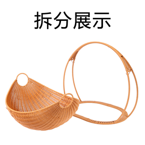 Panier pour animaux de compagnie de luxe, écologique et élégant, en rotin plastique, nouveau design, pour chat et chien, vente chaude - Product Image 6