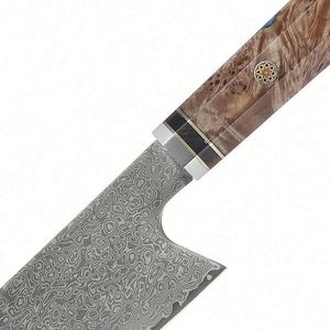 Professional Japanese 8'' 67-Layer Damascus Steel Stabilized Wood Handle Ambidextrous Traditional Eco-Friendly Chef <b>Knife</b> - Product Image 5