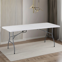 Table pliante tendance, table à manger portable d'extérieur, table à manger simple pour la maison et le commerce, table à manger rectangulaire pour patio