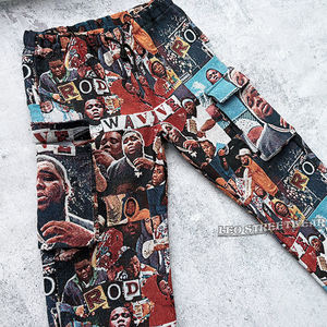 <span class=keywords><strong>กางเกง</strong></span>ผ้าทอสตรีทแฟชั่นสำหรับผู้ชาย สไตล์ฮิปฮอป แร็ปเปอร์ <span class=keywords><strong>กางเกง</strong></span>คาร์โก้ทรงหลวม มีกระเป๋าหลายช่อง <span class=keywords><strong>กางเกง</strong></span>ลำลองผู้ชาย - Product Image 6