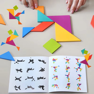 Set di Puzzle Tangram in legno colorato <span class=keywords><strong>per</strong></span> giocattoli <span class=keywords><strong>per</strong></span> <span class=keywords><strong>bambini</strong></span> giocattolo educativo in legno <span class=keywords><strong>per</strong></span> la geometria del cervello Tangram Puzzle - Product Image 4