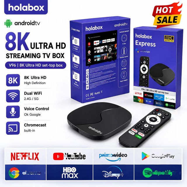 New Trend Wholesale TV Box Android 4K HDR V96 Android TV Box ATV UI Allwinner Dual Band2.4+5G Android 14 2+16GB Player Tv Box
