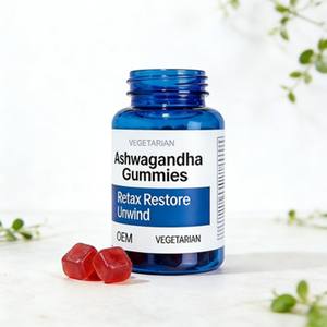 Bonbons gélifiés végétaliens aromatisés aux baies mélangées avec extrait d'ashwagandha et vitamines pour adultes - Améliore la mémoire et le sommeil - Product Image 5