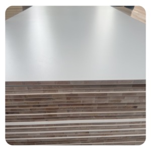 Panneau de bloc de mélamine de meubles noyau de paulownia de pin de peuplier avec le placage artificiel panneau de bloc de porte en bois massif de contreplaqué 17mm 18mm - Product Image 6