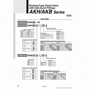 Válvula de retención SMC Pneumatics, - Product Image 1