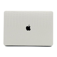 Étui de Protection Antichoc en Cuir PU à Motif Croco pour Ordinateur Portable MacBook Apple Air Pro 14 Pouces