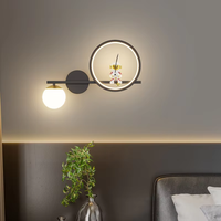 Applique Murale LED Industrielle Simple et Créative, Motif Lune, Astronaute, Tête de Cerf, Décoration Personnalisée pour Chambre à Coucher, Éclairage Mural d'Ambiance