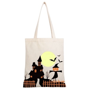 Bolsas de Lona de Calabaza para Halloween al por Mayor con Logotipo Personalizado, Bolsas de Compras de Tela de Algodón - Product Image 6