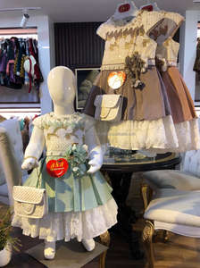 Vestido de bebé de algodón con bolsa y lazo, vestido de bebé, diseños de lujo con monedero - Product Image 2