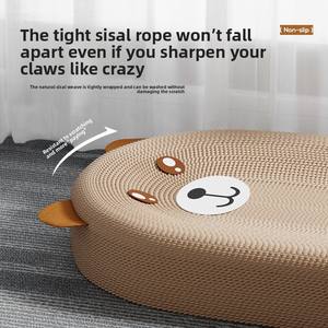 Verschleiß festes, nicht schuppen des Katzen kratz brett Integriertes ovales Sisal-Klauen-Schleif nest für Katzen Produkt Cat Trees <span class=keywords><strong>Scratcher</strong></span> - Product Image 2