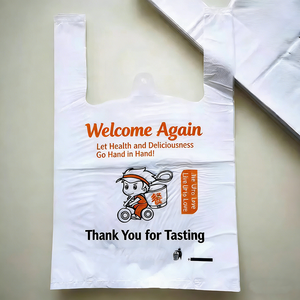 Sacs en plastique de haute qualité pour supermarchés, sacs de transport en PEHD, en PEBD, en PE, sacs à <span class=keywords><strong>main</strong></span>, sacs en T-shirt, avec poignée, prix compétitif - Product Image 6