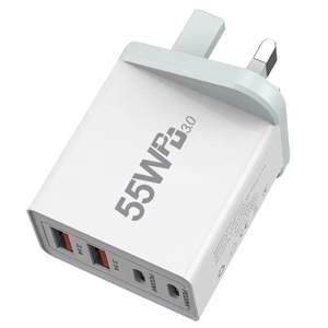 Chargeur GaN 55W de haute qualité 2025, double PD + USB, quatre ports 2C2A, chargeur rapide US/UK/EU/AU pour iPhone Samsung - Product Image 3