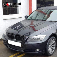 Rejilla delantera de doble listón negro brillante para BMW E90 E91 LCI Serie 3 2008 2009 2010 2011, de ABS inyectado, estilo racing.