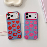 Coque de téléphone portable au design créatif Lèvres Sexy pour iPhone 18 Pro Max Tous Modèles 17 16 15 Housse Antichoc 14 Imprimé Amusant Baiser