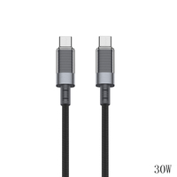 Câble de USB-C tressé en nylon à charge rapide 3A câble ODM OEM 30W Type C à L pour appareils mobiles caméras ordinateurs et écouteurs