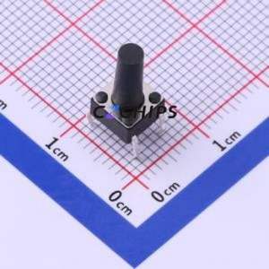 UK-B0202-G12.5-250 Tactile Switch Through hole-4P,6x6mm Switch Single Pole Single Throw Round Button 2.5N Through Hole - Product Image 1