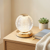 Lampe de bureau LED sans fil en métal, style nordique moderne européen, en forme de boule, rechargeable, à intensité tactile, portable, réglable, batterie 5V, pour chambre