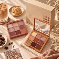 Palette de fards à paupières 9 couleurs, haute pigmentation, finition mate, scintillante, multi-finitions, légère, marque privée, OEM, ODM, maquillage cosmétique