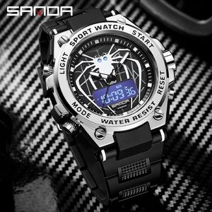 Reloj SANDA 3159 de Nuevo Diseño Original para Hombre, Reloj Deportivo con Doble Pantalla, Reloj Electrónico de Pulsera para Hombre - Product Image 5