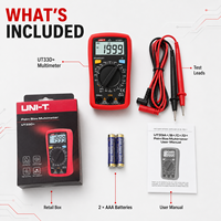 Promo Panas UNI-T UT33A+/B+/C+/D+ 10A AC/DC Volt Amp Ohm Dioda Multimeter Digital CAT II 600V Bersertifikasi CE/FCC