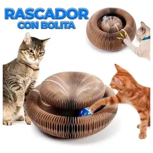 Rascador para Gatos Plegable y Portátil con Diseño Minimalista para Gatos de Interior, Hecho de Cartón Resistente, Estructura de 1 Nivel, Sol - Product Image 6