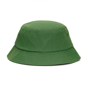 Green <b>Bucket</b> <b>Hat</b> Custom Cotton and Hemp Woven Label Patch High Profile Camping Cap <b>Large</b> Brim - Product Image 3