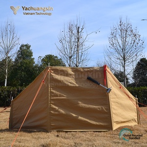 Canvas Windscreen With Fire Pit <b>For</b> Camping Outdoor Use All Seasons Rustic Style - Product Image 2