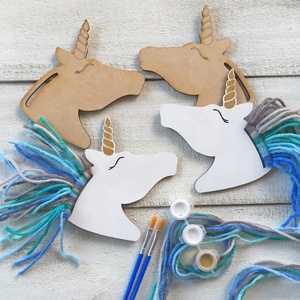 Licorne 2 pièces chaîne et jouet éducatif en bois peint ensemble éducatif pour enfants ensemble d'entraînement manuel de dextérité passe-temps - Product Image 2