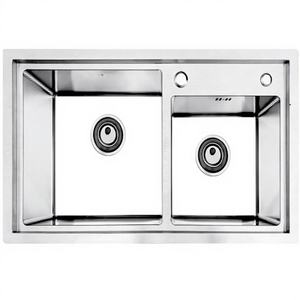 Évier de cuisine double en acier inoxydable 304 à encastrer sous plan, anti-condensation, insonorisé, super promotion - Product Image 1