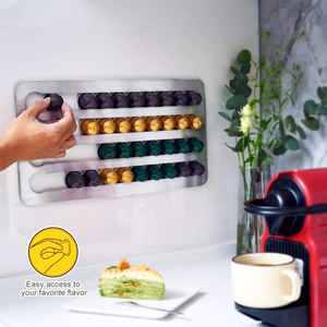 Stockage de support de dosette de café monté sur le réfrigérateur armoires murales support de dosette de café <span class=keywords><strong>pour</strong></span> <span class=keywords><strong>Capsules</strong></span> <span class=keywords><strong>Nespresso</strong></span> Vertuo - Product Image 3
