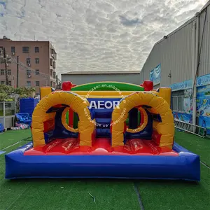 Khổng lồ thương mại Nhà bị trả lại Trò chơi dành cho người lớn khóa học trở ngại trẻ em hoạt động thể thao Inflatable khóa học trở ngại Inflatable cho người lớn