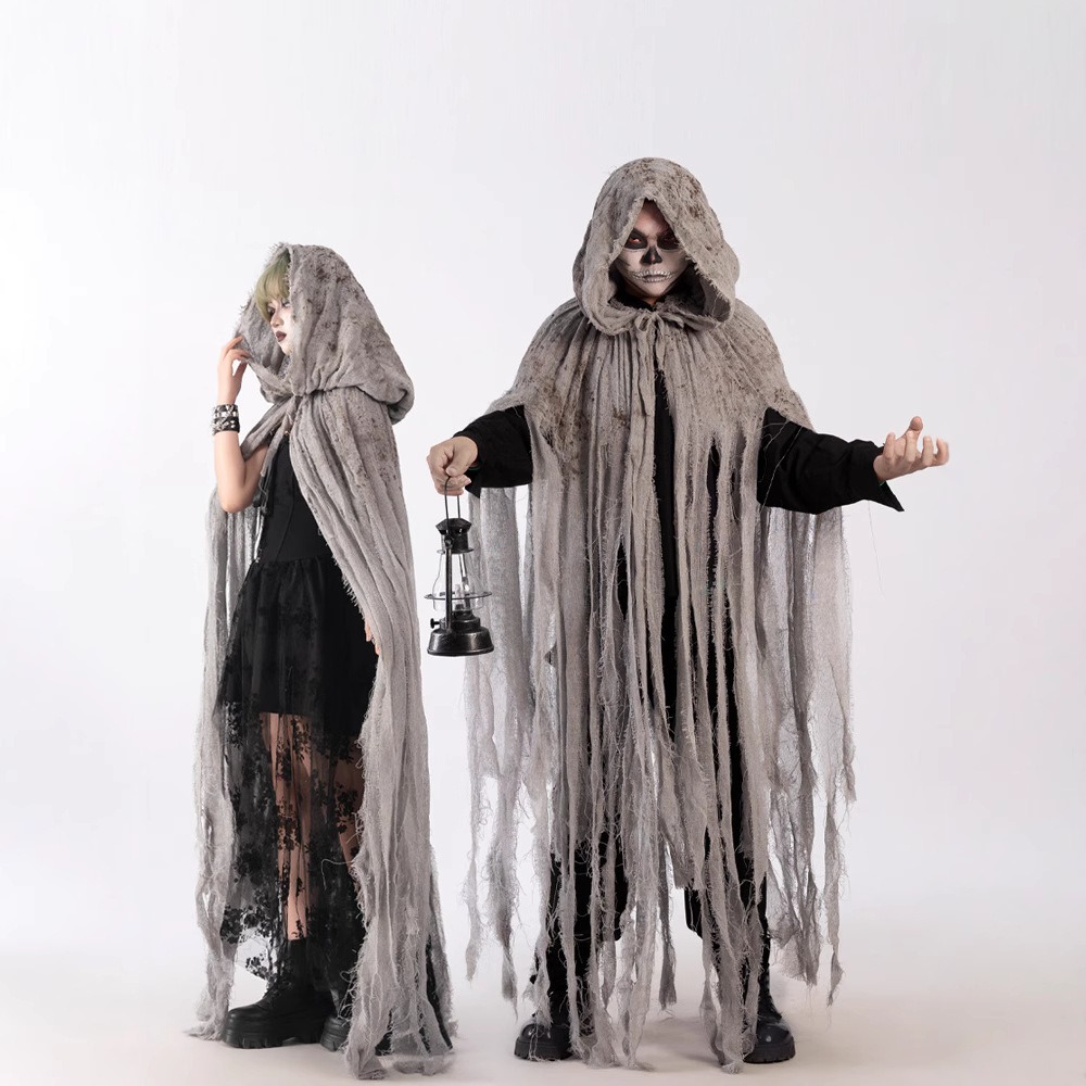 Disfraz De Parca Completo Con Capucha, Máscara De Calavera, Guantes Y Hoz – Ideal Para Halloween Y Fiestas De Terror