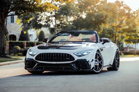 Kit carrosserie en fibre de carbone pour Mercedes-Benz SL63, style MSY, haute qualité, comprenant lèvre avant, jupes latérales, diffuseur, aileron et extension d'aile.