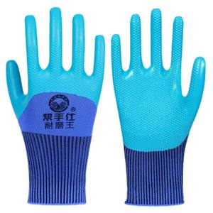 ถุงมือช่วยงานแบบเต็มนิ้ว ยางลายเกล็ดปลา 13 เย็บ ทนต่อการเสียดสี สำหรับงานก่อสร้าง โลจิสติกส์ และบริการขนย้าย - Product Image 1