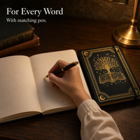 Carnet de luxe style Tarot 2026 avec stylo, personnalisable pour cadeau haut de gamme et usage quotidien professionnel