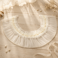 Dentelle multicolore à volants, dentelle plissée blanche, dentelle plissée pour robe