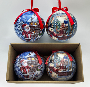 Boules de Noël en mousse pour fenêtre, motif bonhomme de neige et renne, en polystyrène, ornement animal en mousse pour promotion saisonnière - Product Image 4