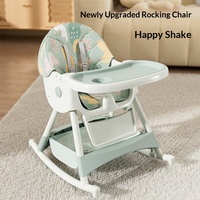 Chaise haute multifonctionnelle pour bébé, siège pliable pour enfants, table à manger, chaise à bascule portable réglable en hauteur pour nourrissons QN-618 6