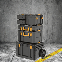 Ensemble d'outils électriques professionnels durables, personnalisable OEM, avec chariot de rangement en plastique et étuis à outils