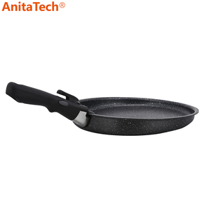 Poêle à crêpes domestique de 26cm <span class=keywords><strong>avec</strong></span> poignée <span class=keywords><strong>amovible</strong></span> Poêle à frire revêtement antiadhésif tache noire - Product Image 3