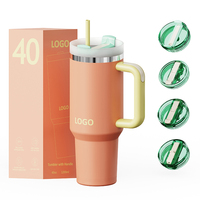 Gobelet isotherme en acier inoxydable à double paroi avec poignée, tasse à sublimation pour boissons chaudes et froides, 30 oz, 40 oz