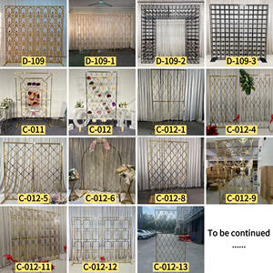 Support mural carré en métal noir LEDA pour bougies, grille murale en fer noir pour événements, idéal pour mariages - Product Image 6