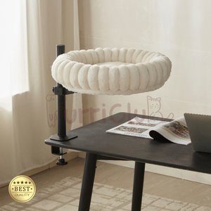 Höhenverstellbar 360 °   Drehbares Katzenbett für Schreibtisch, an Klemmung befestigbares Katzenliegebrett für Zuhause und Büro - Product Image 3
